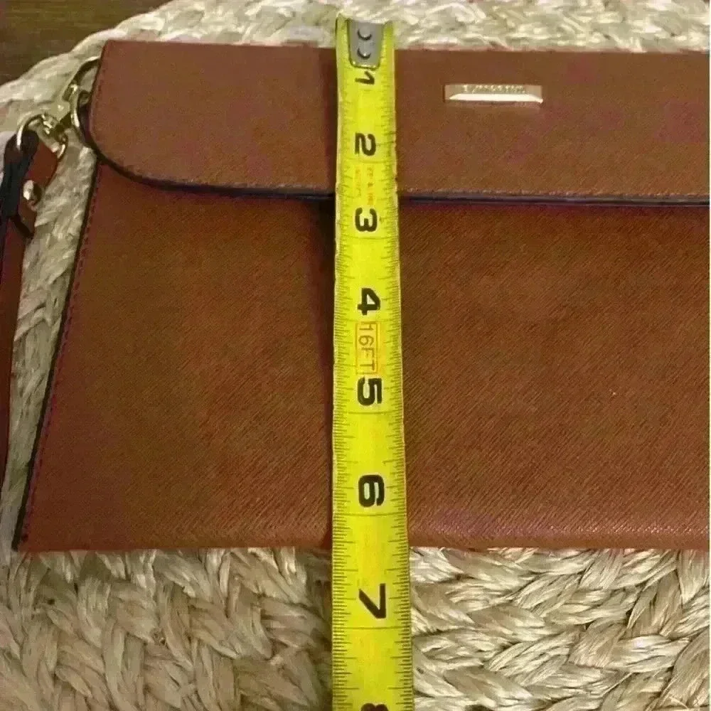 Elim & Paul slim envelope wristlet clutch Saffiano leather NEW - Picture 5 of 6